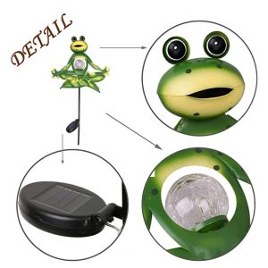 11.4 Inch 0.06W Solar Powered Frog Garden Lights
