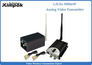Quality 3000mW Long Range Broadcast Video Transmitter 1200Mhz Analog Transmitter for sale