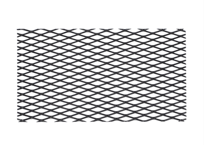 2.4m Length Expanded Metal Wire Mesh Galvanized Steel Black Powder Coated