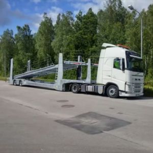 Air Suspension System 2 Axles Car Carrier Trailer for SUV/Pickup Truck