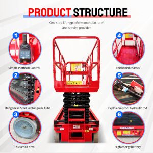 4-16 M Aerial Work Platform Mobile Hydraulic Electric Scissor Lift Electric