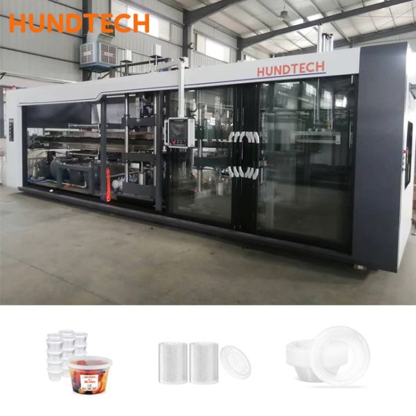 Buy Full Automatic Food Container Thermoforming Machine 3KW Servo Stretch HT800700 at wholesale prices