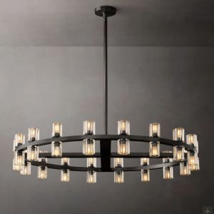 Elegant Chrome Finish Crystal Chandelier in 140CM Diameter