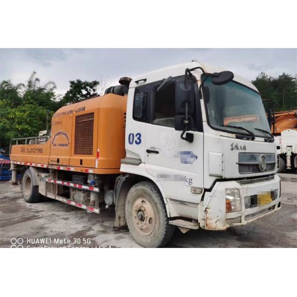 Truck Mounted Used Concrete Line Pumps , 186Kw Industrial Concrete Pumping