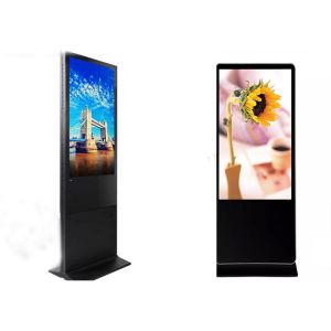 Indoor Self Standing Advertising Board LCD Touch Screen Totem