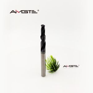 2 Flute Through Coolant Drill AlTiN Coated CNC Milling Tool High Precision For