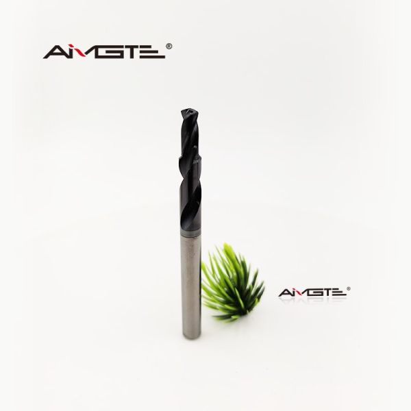 2 Flute Through Coolant Drill AlTiN Coated CNC Milling Tool High Precision For Hard Steel Stainless