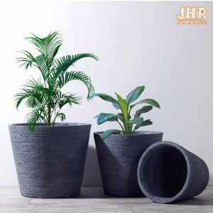 Clay Pots Outdoor Flower Pots Gray Pot Planters MGO Plant Pots Gardening Pots