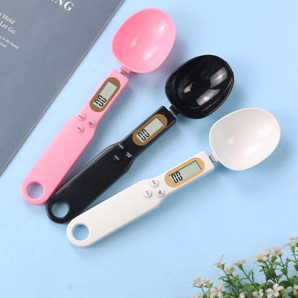 Disposable Batteries Electronic Kitchen Scale Spoon Portable LCD Display Digital