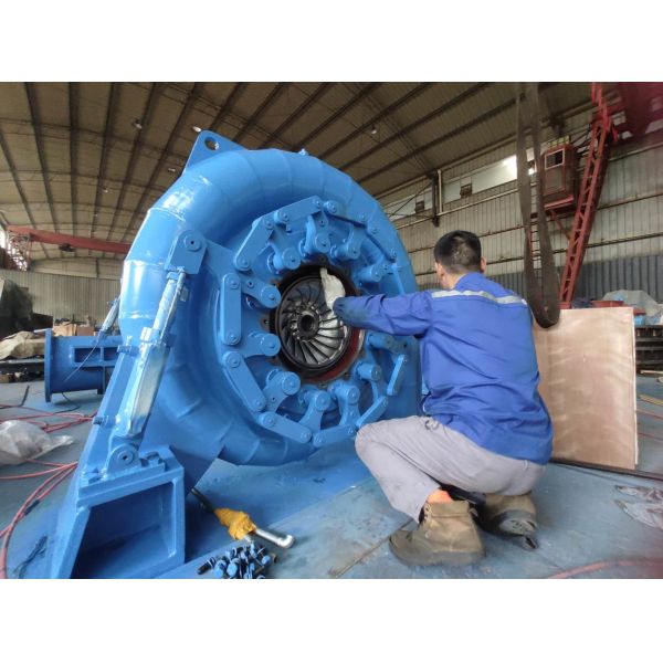 Buy 450-1000rpm High Head Water Turbine With Hydroturbine Generator at wholesale prices