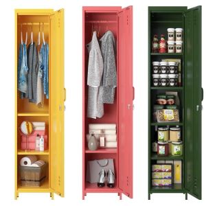 Ajutable Feet Ventilation Two Keys Colorful Metal Lockers