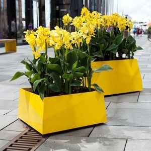 street decoration antioxidant Garden Metal Flower Pots