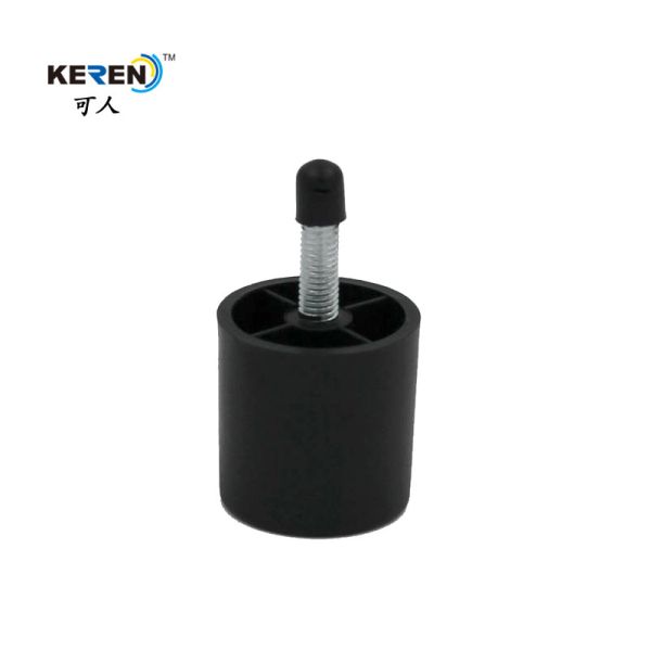 Buy KR-P0123 Plastic Furniture Legs Replacement Sofa Leg Black Color Round Shape at wholesale prices