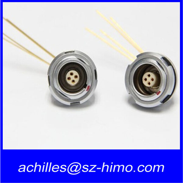 Quality ECG.0B.304 4 pin lemo panel mount connector receptacle pcb pin for sale
