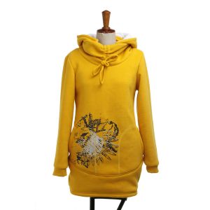Autumn Ladies Hooded Sweatshirts , Cotton OEM Embroidered