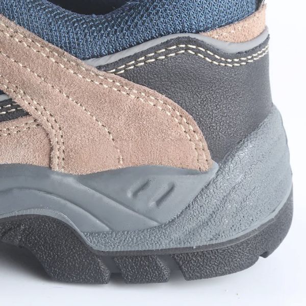 Suede Leather Comfortable Safety Shoes Outdoor Steel Toe Boots Brown