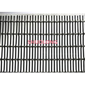 Black Color Glass Laminated Wire Mesh Flexible For Partition