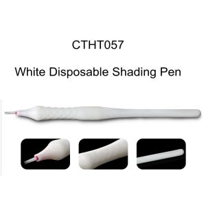 China #21R Blade Attached White Shading Manual tattoo Eyebrow Pen Handmade on sale