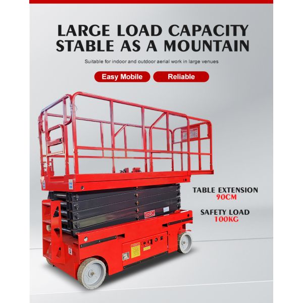 High Quality4m 6m 8m 10m 12m 14m 320Kg Capacity Electric Mobile Scissor Lift Manlift Mobile Platform Rough Terrain