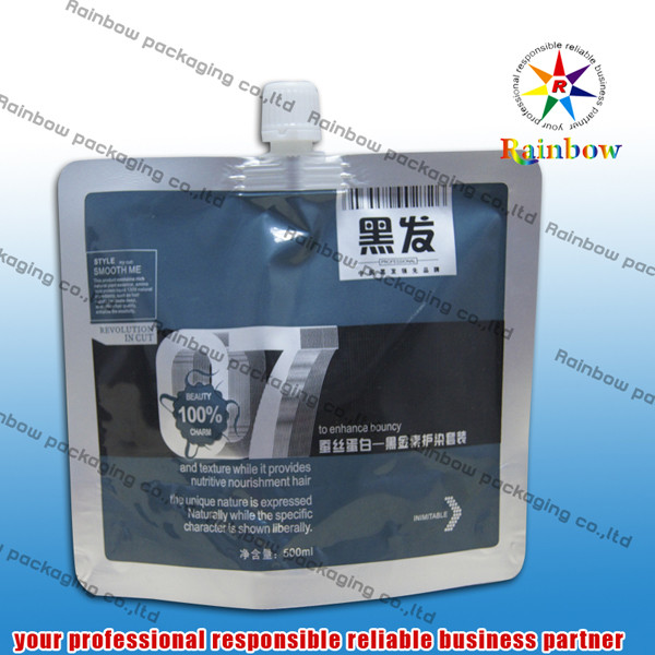 Buy Aluminum Foil Stand Up Spout Pouch For Shampoo Packaging at wholesale prices