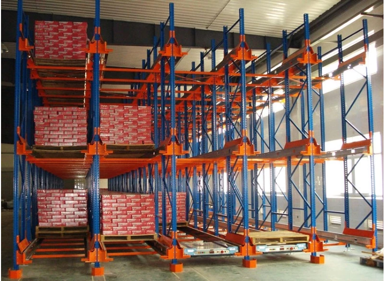 Cold Room Steel Radio Shuttle Racking System Heavy Duty For Warehouse Storage