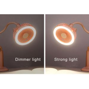Clip desk lamp fan rechargeable battery clip on fan stroller mini clip on fan