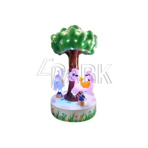 Coin Operated Tree Carousel 3 Players Horse Kiddie Rides