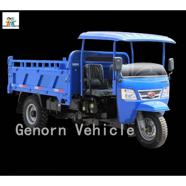 Open Body 2000kg Genron Diesel Tricycle Vehicle