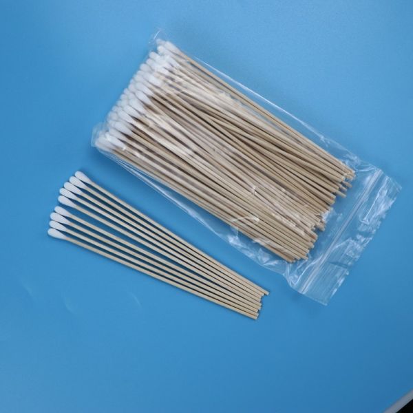Buy 6" Long Wooden Stick Cotton Swab Qtips Eco Friendly at wholesale prices