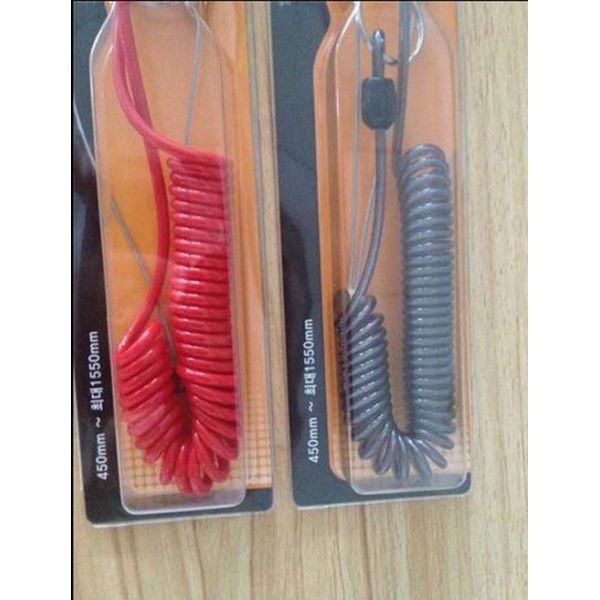 High strong colorful plastic spring coiled string cords tethers ideal for your