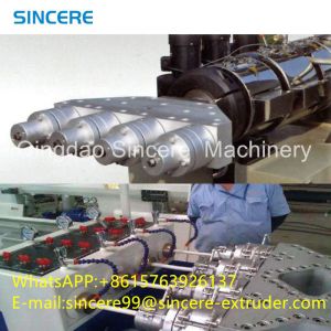 Two Cavity PVC HDPE Pipe Extrusion Line Extruding Machinery ODM