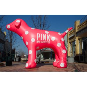 China Inflatable advertising pink dog for sale on sale