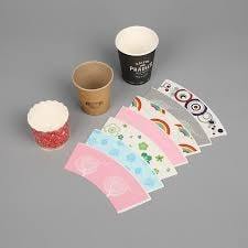 Biodegradable PLA Coated paper cup fans with waterproof and Greaseproof
