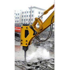 Steel Excavator Jackhammer Attachment Heat Treatment With Powerful Stroke