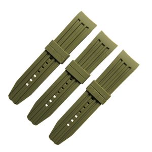 Stiff Silicone 24mm Mens Rubber Watch Bands Custom Shape