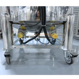 Syrup Fixed Cover Homogenizer Emulsifier Mixer Vertical PLC Control