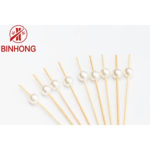 Customizable 0.065kg 12CM Wooden Food Skewers For