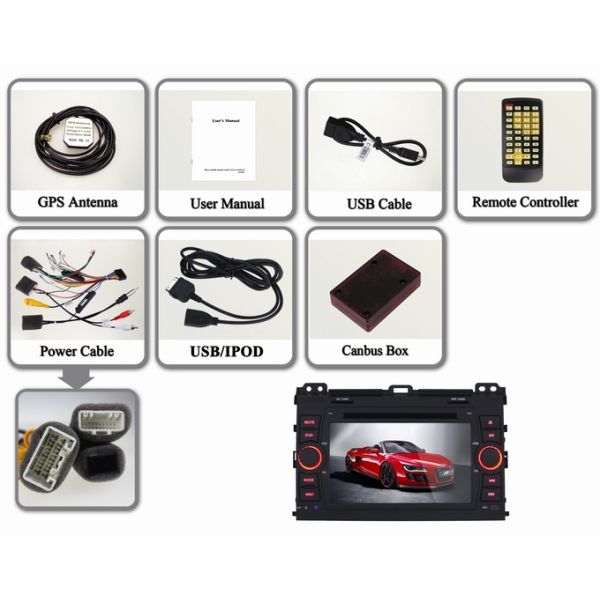 Ouchuangbo Auto DVD Stereo Player for Toyota Prado 2008-2011 Android 4.2 System iPod USB Wifi OCB-8626B