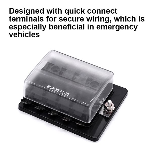 Automotive 10 Circuit Way ATO ATC Style Blade Fuse Block For Car Boat RV