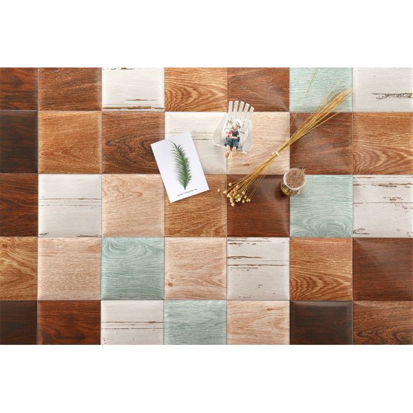 Buy Yellow Maroon 152x152mm Clay Indoor Wall Tiles at wholesale prices