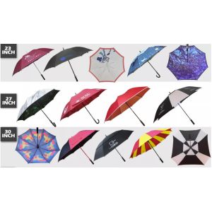 Windproof Auto Open 30" 60" Pongee Sublimation Umbrella