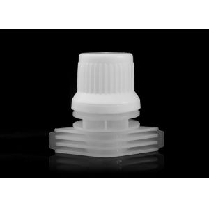 China Dia 15mm Non Spill Plastic Pour Spout Caps In Double Gaps Accept Machine Filled on sale