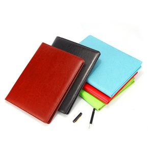Business Conference Document Notebook Folio Embossed A4 PU Material