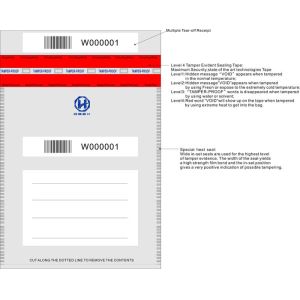 Transparent Tamper Evident Bags / Bank Security Bags With LOGO Print
