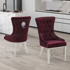 Modern 0.2CBM SS Dining Chairs Home Furniture Velvet Fabric Dining Chairs