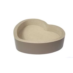 Heart Shaped Cardboard Cat Scratcher Lounge Recyclable Premium Corrugated Paper