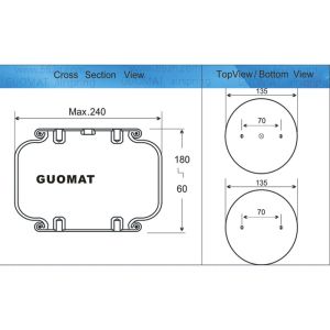 Firestone W013587598 Goodyear 1B8 580 Industrial Air Springs One Convoluted