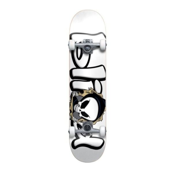 Buy Blind Skateboards Bust Out Reaper White Mid Complete Skateboards First Push Soft Wheel - 7.62" x 31.3" at wholesale prices