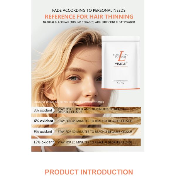 Piaochun Salon-Grade Hair Bleaching Powder – All Hair Suitable, Gentle Lightening, High-Quality Permanent Care Type