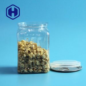 China EOE Disposable Plastic Food Cans 450ml Square PET Food Grade on sale
